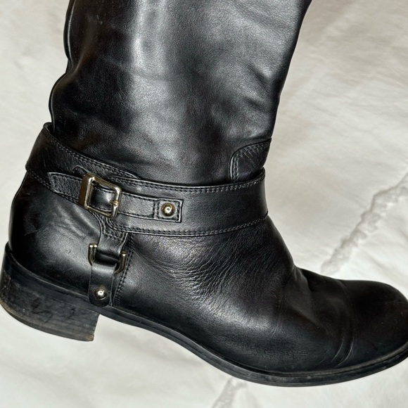 Browns Couture black leather boots gold hardware size 8.5 excellent condtion - Picture 13 of 15